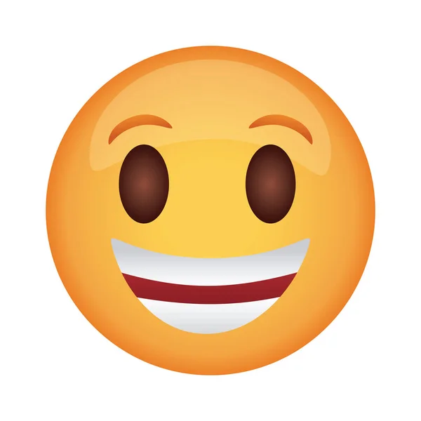 Emoji cara riendo clásico icono de estilo plano — Vector de stock
