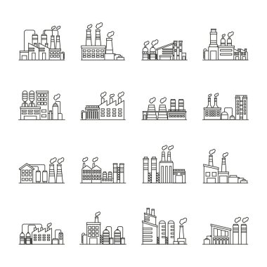 Sanayi fabrikası demeti simgeleri