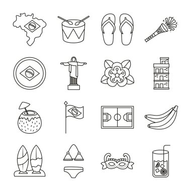 Brezilya set simgeleri demeti