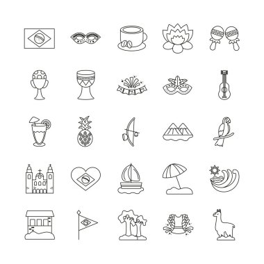 Brezilya set simgeleri demeti