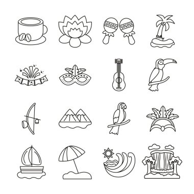 Brezilya set simgeleri demeti