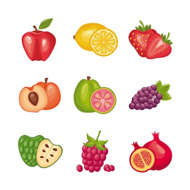 Taze meyve demeti simgeleri