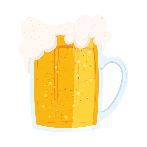 Izolované sklo pivního vektoru — Stockový vektor