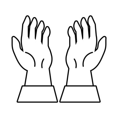 İnsan eliyle protesto çizgisi biçimi simgesi