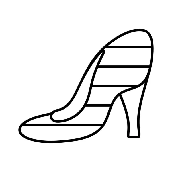 Shoe heel line style icon — Stock Vector