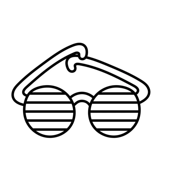 Óculos de sol ícone estilo linha acessório —  Vetores de Stock