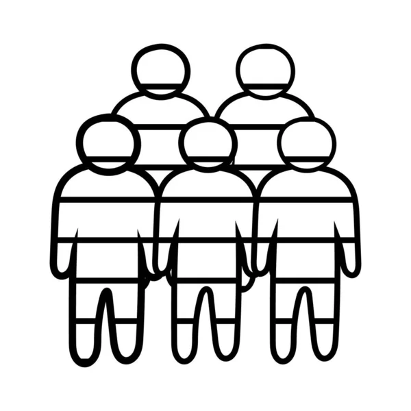 Lgbtiq chiffres de la communauté hommes ligne style icône — Image vectorielle