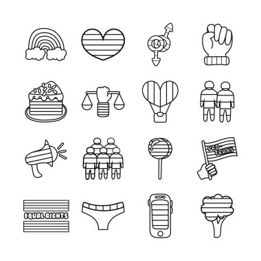 lgbtq ayar simgeleri demeti