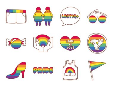 lgbtq ayar simgeleri demeti