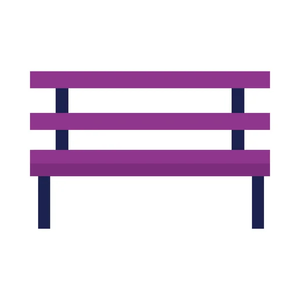 Krzesło park cudzołóstwo izolowane ikona — Wektor stockowy