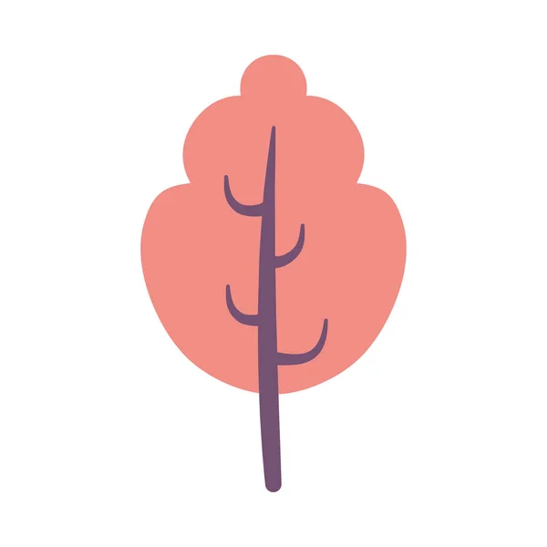 Strom rostlina příroda izolované ikony — Stockový vektor