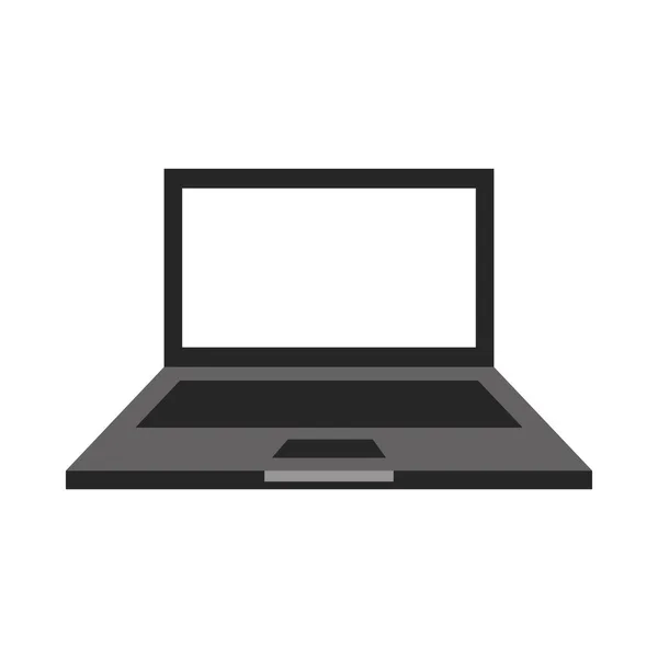 Laptop Computer tragbare isolierte Ikone — Stockvektor