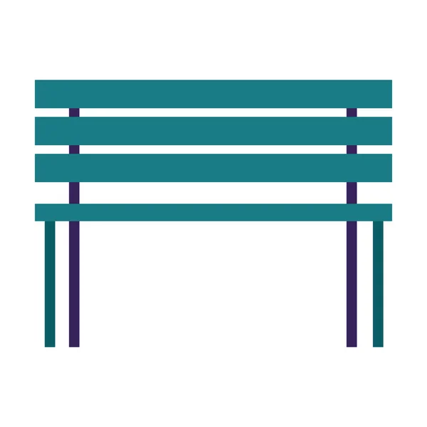 Silla de parque muebles icono aislado — Vector de stock