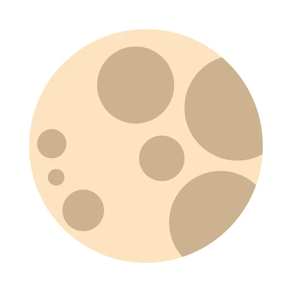 Lune univers éducation isolé icône — Image vectorielle