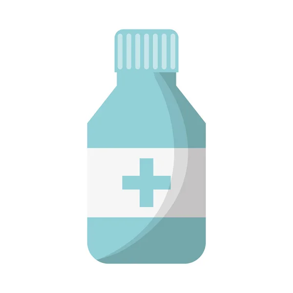 Linea della droga della bottiglia della medicina e stile di riempimento — Vettoriale Stock