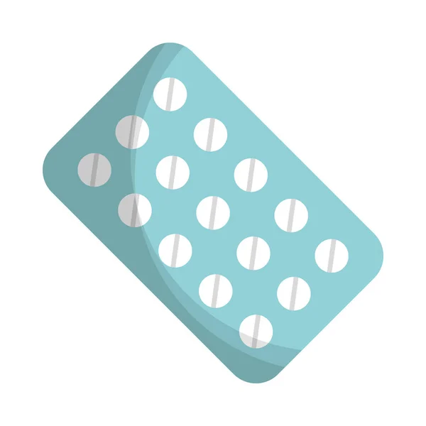 Medicine pills drugs isolated icon — Stock Vector