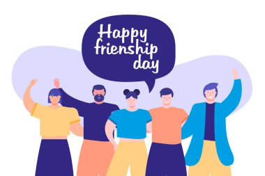 Gençlerle dostluk günü kutlaması ve konuşma balonu