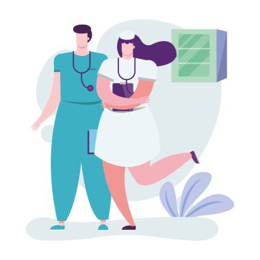 Profesyonel doktorlar kontrol listesi karakterli çiftler