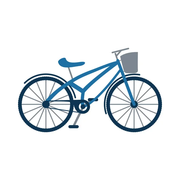 Retro bicycle vehicle isolated icon — Stock Vector