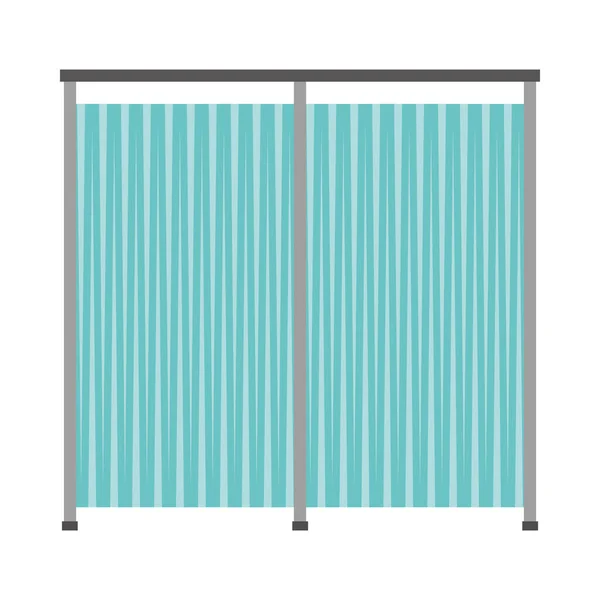 Hospital cortina divisória ícone isolado —  Vetores de Stock