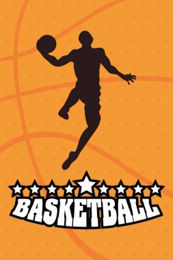Basketbolcu simgesinin silueti
