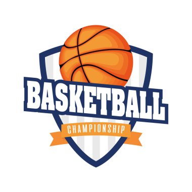 Kalkan ambleminde basketbol balonu sporu