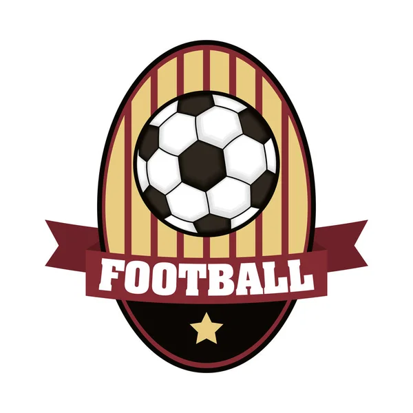 Football soccer sport poster with balloon — Stock Vector