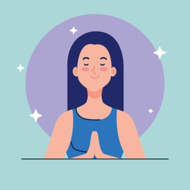 Meditasyon yapan kadın, akıl sağlığı için faaliyet