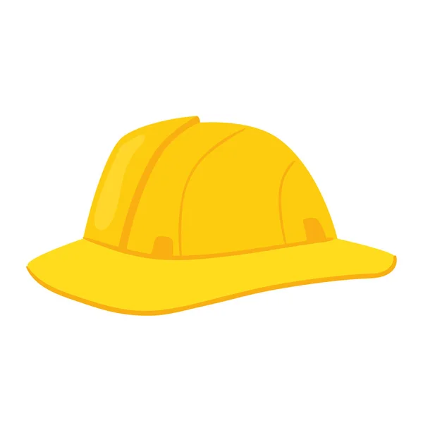 Helm kuning keamanan, pada latar belakang putih - Stok Vektor