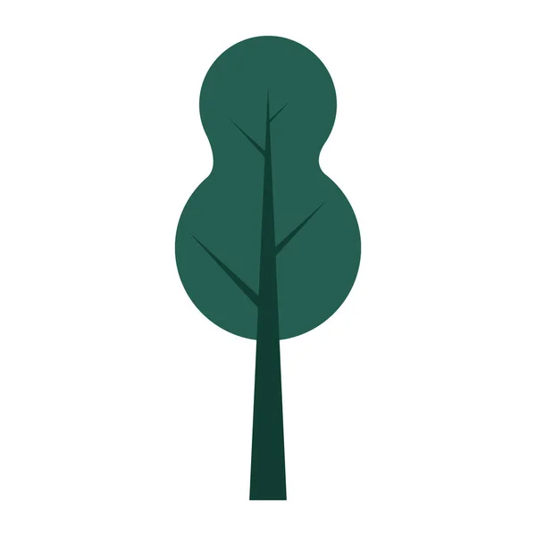 Träd växt skog naturlig ikon — Stock vektor