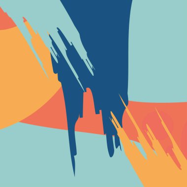 Çağdaş boya işi sanatı soyut stili