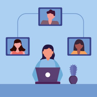 Genç öğrencilerle çevrimiçi evde eğitim