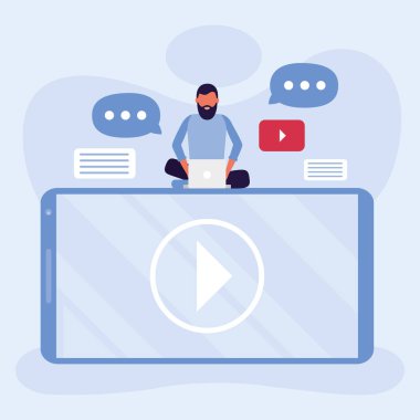 Genç bir öğrenciyle çevrimiçi evde eğitim