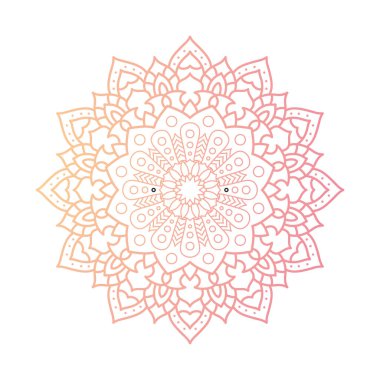 Dekoratif pembe mandala etnik sanatsal ikonu