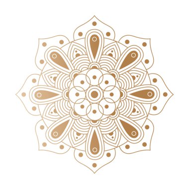 Dekoratif altın mandala Etnik sanatsal ikon