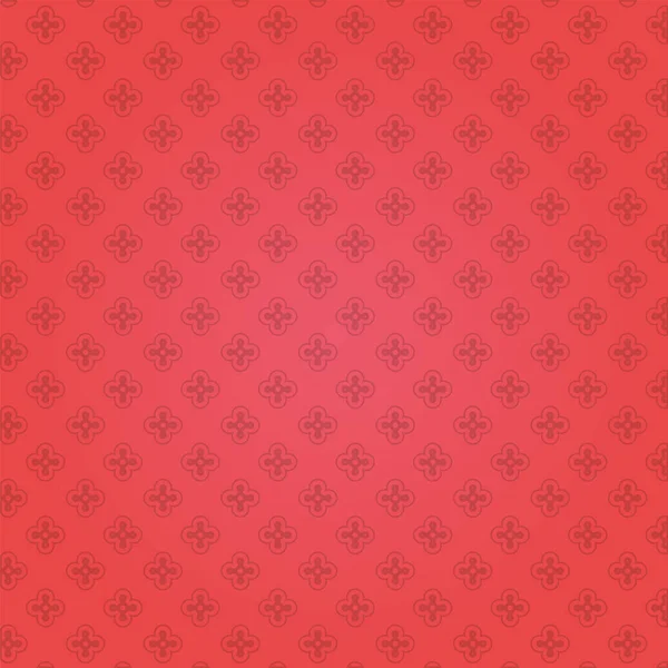 Fleurs motif de jardin avec fond rouge — Image vectorielle