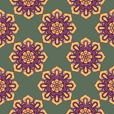 Dekoratif rengarenk mandala sanatsal desen