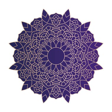 Dekoratif mor mandala etnik sanatsal ikonu