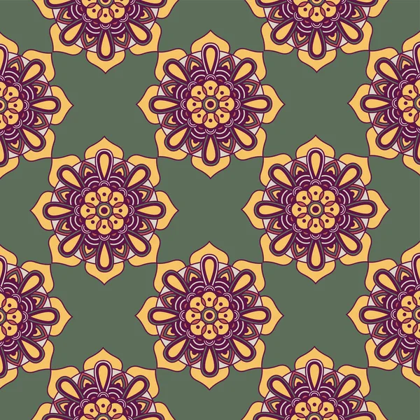 Decorative floral colorful mandala ethnicity artistic pattern — Stock Vector