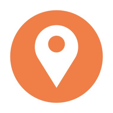 gps konum düğmesi simgesi, beyaz arkaplan üzerinde