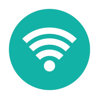 Beyaz arkaplanda wifi sinyal simgesi