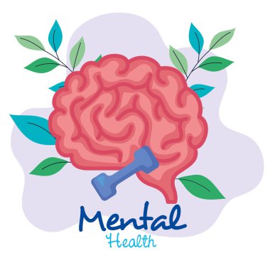 Zihinsel sağlık konsepti, ve halterli beyin, zihinsel egzersiz