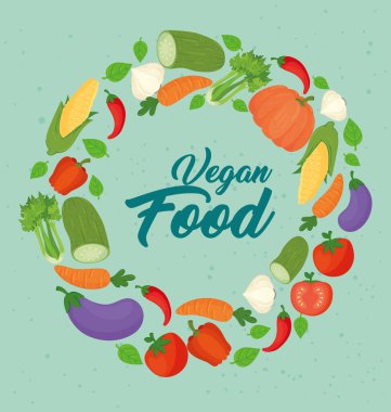 Sebzeli pankart, sebzeli konsept vegan yiyecekler, sebzeli çerçeve