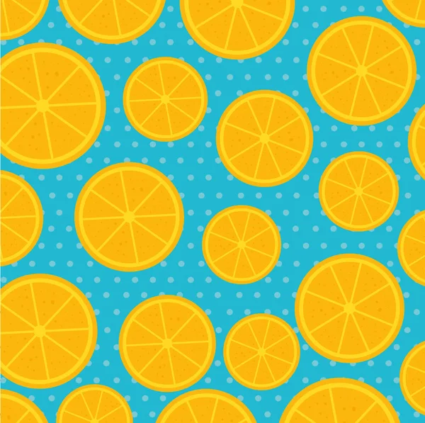 Fondo rodajas de naranja, cítricos — Vector de stock