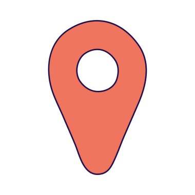 iğne işaretleyici konumu izole edilmiş simge