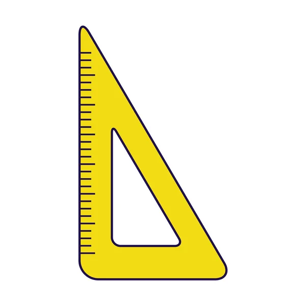 Outil d'approvisionnement règle triangle icône isolée — Image vectorielle