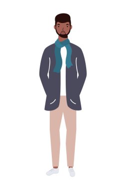 afro genç adam avatar karakteri