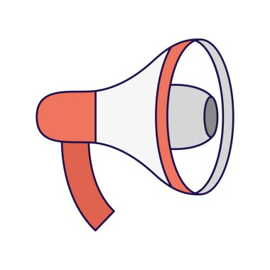 megafon ses aygıtı izole edilmiş simge