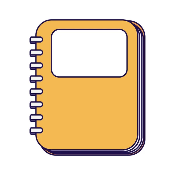Notebook school supply isolated icon — Stock Vector