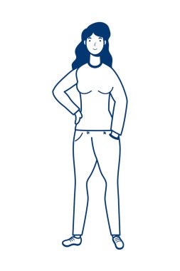 Genç kadın gündelik Avatar karakteri